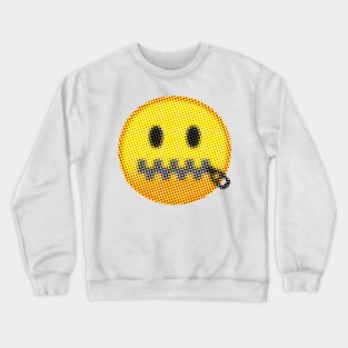 Emoji: Sealed Lips (Zipper-Mouth Face) Crewneck Sweatshirt